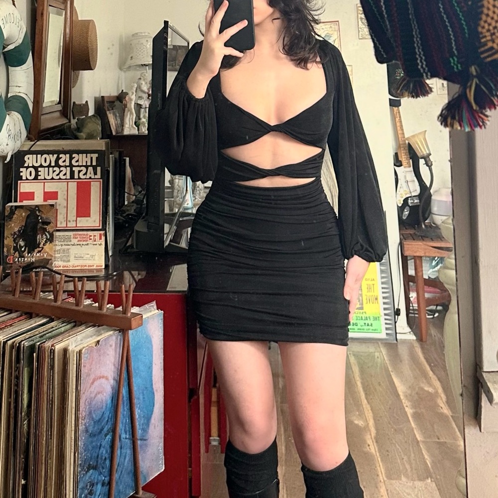 Black Bodycon Mini Dress
